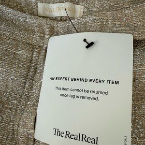 Valentino Gold and Silver Textured Fabric Pants